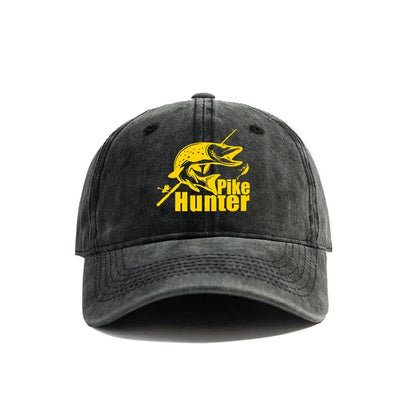 Pike Hunter Baseball Cap Distressed Hats Cap