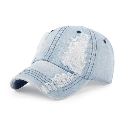 Men And Women Ripped Baseball Caps Fashionable Hip Hop Caps