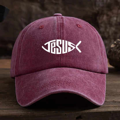 Fishbone Printed Baseball Cap, Fashionable and Versatile, Hip-Hop, Men's and Women's