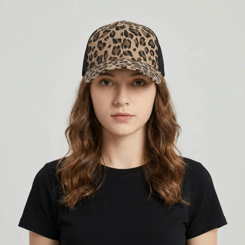 Fashion Adjustable Leopard Print Baseball Cap