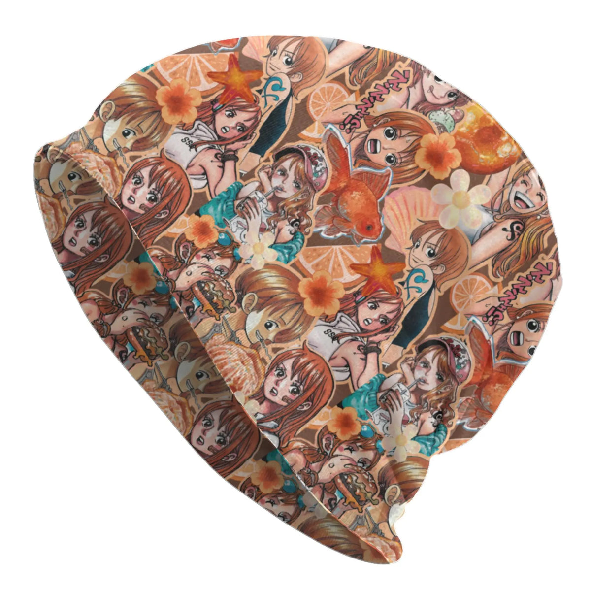 Nami Anime Comic Bonnet Hats  Hip Hop Knit Hat For Women Men
