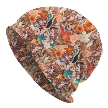 Nami Anime Comic Bonnet Hats  Hip Hop Knit Hat For Women Men