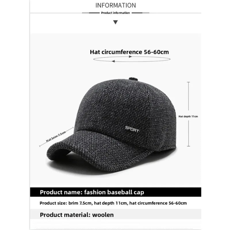 Autumn And Winter Outdoor Ear Protection Baseball Cap