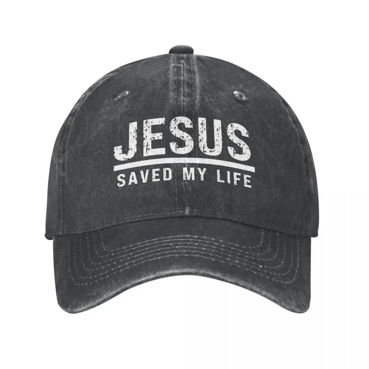 Casual Washed Jesus Saved My Life Ponytail Baseball Cap Dad Spring Summer
