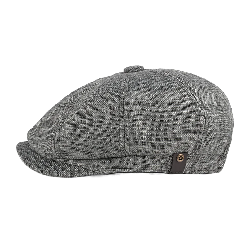 Adjustable Weave Linen-Like Cotton Newsboy Hat
