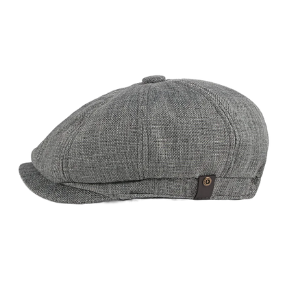 Adjustable Weave Linen-Like Cotton Newsboy Hat