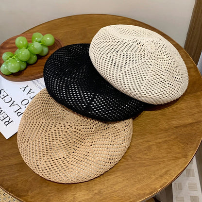 Women's Beret Hat For Summer Lightweight And Breathable Artist Style