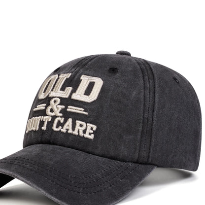 Unisex Old & Don't Care Letter Embroidery Baseball Caps Spring Autumn Sports Cap
