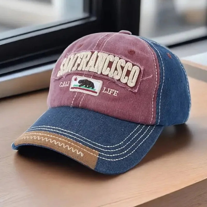 Trendy Distressed Cotton Baseball Cap