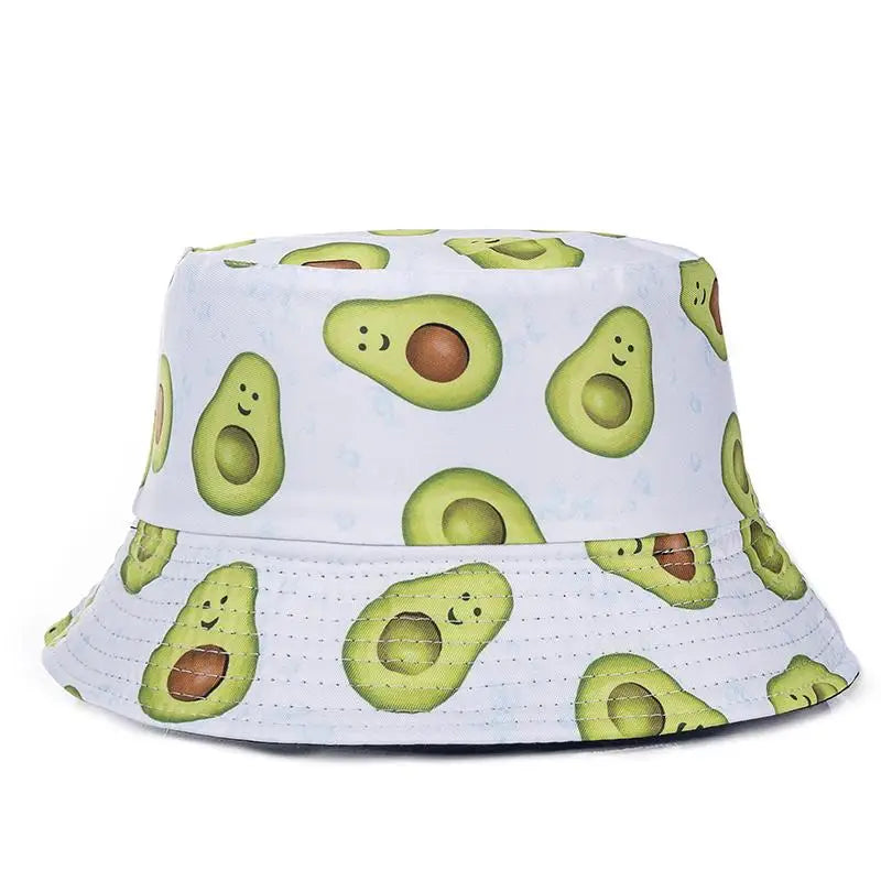 Unisex Bucket Cap Fruit Printing Hats Summer