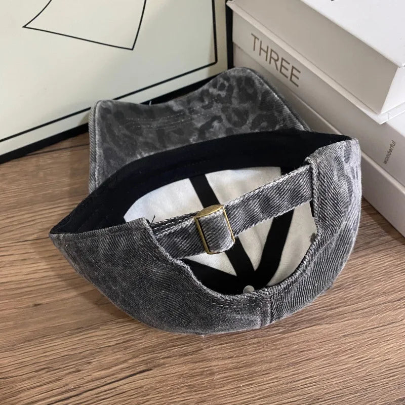 Fashion Leopard Printing Baseball Cap For Women Cotton Soft Top Women Caps