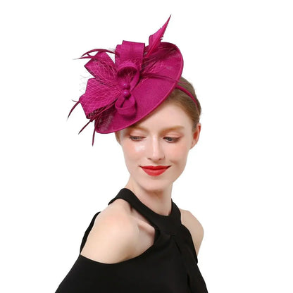 New Flower Feather Tea Party Evening Party Fascinator Hat Mesh Hair Band