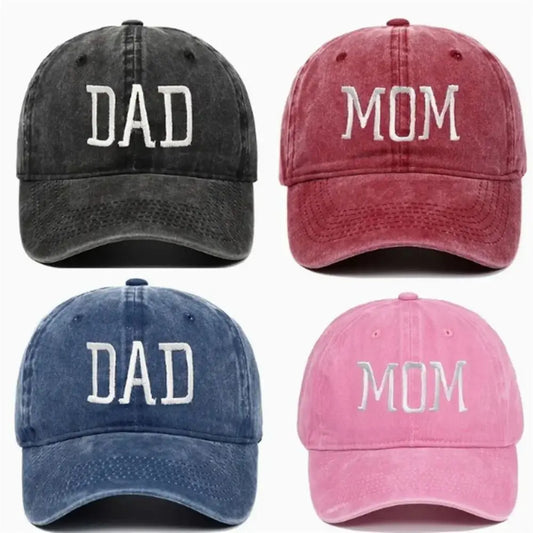 Dad Mom Embroidery Baseball Cap Fashion Women Men Hat Cotton