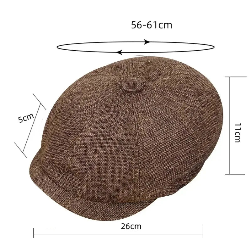 Newsboy Hat Men Beret Peaked Hat Wool Celebrity Caps