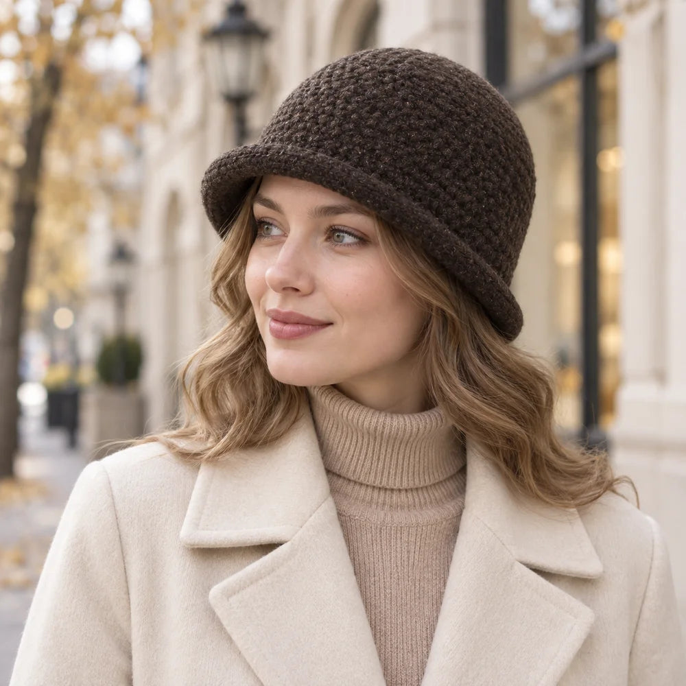 Women Chunky Knitted Cloche Hat