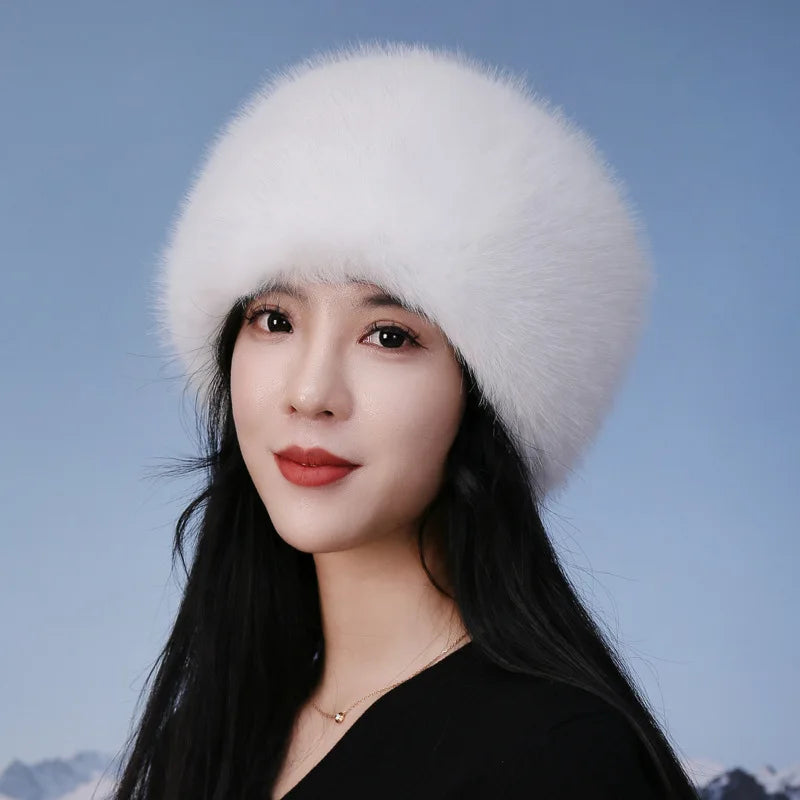 Faux Fur Hats For Women Winter Autumn Fluffy Russian Hat