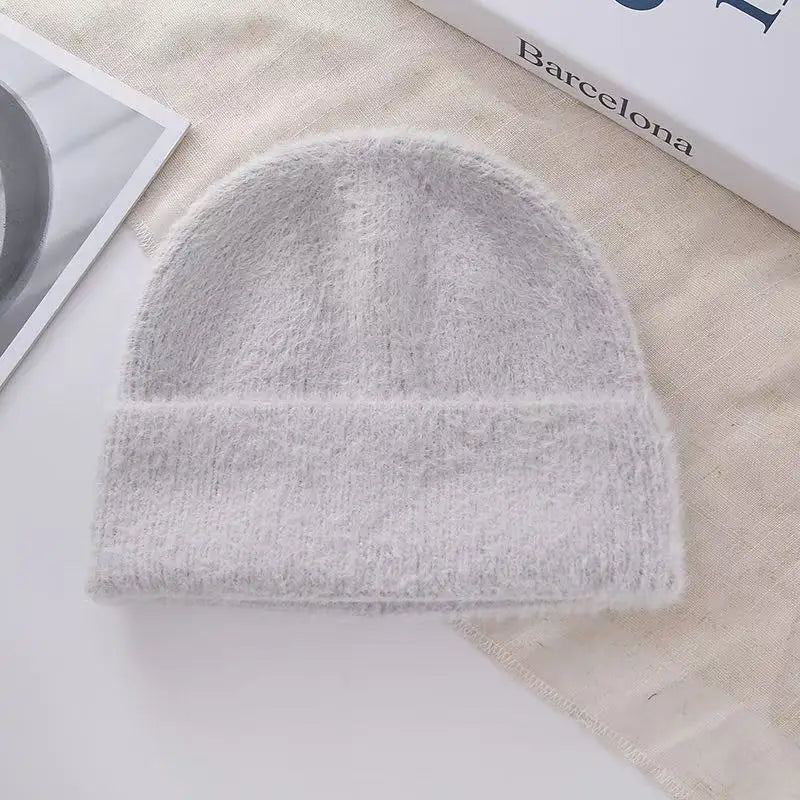 New Soft Faux Fur Winter Beanies Hat For Women