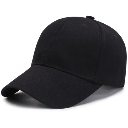 Black Baseball Cap for Men & Women - Cotton Sports Hat for Casual Summer Wear
