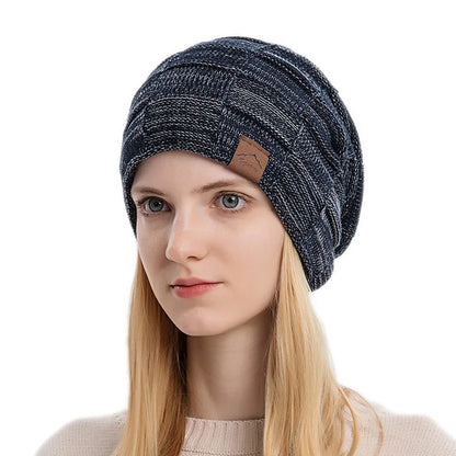 Winter Hat Warm Plus Size Outdoor Knitted Male Female Wool Bobble Hat