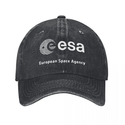 Vintage Esa European Space Agency Baseball Caps Unisex Distressed Denim Snapback Cap