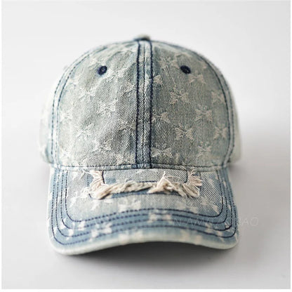 Denim Baseball Cap For Women And Men