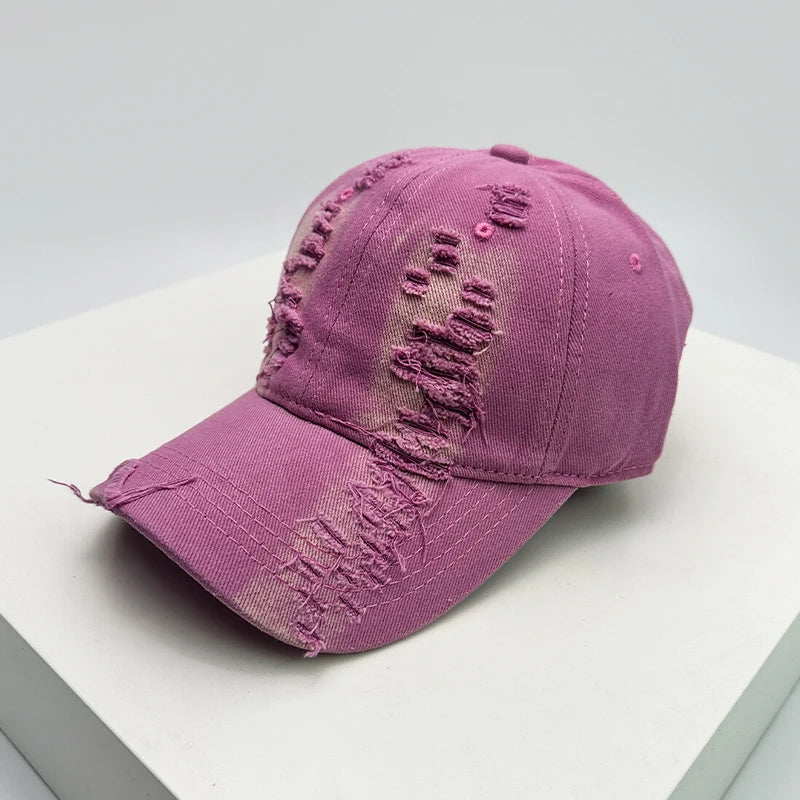 New Men Women Gradient Broken Style Baseball Hats