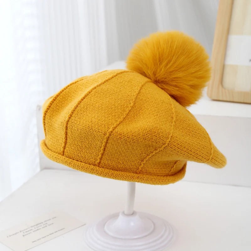 Foreign Trade Fashion Children's Knitted Beret Hat Autumn
