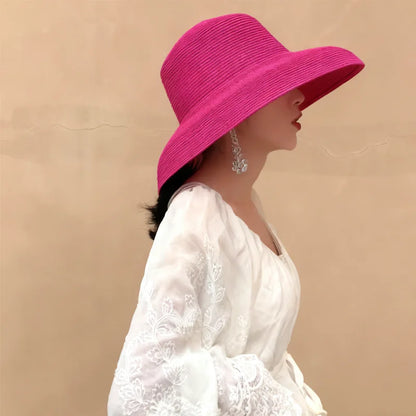 Summer Hat New Female Sun Hat Folding Beach Hat