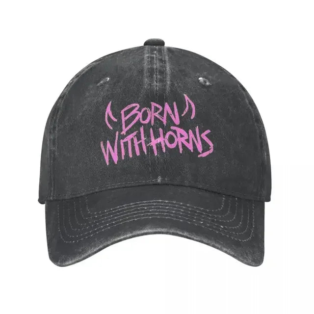 Born With Horns Outfits Men Women Baseball Cap