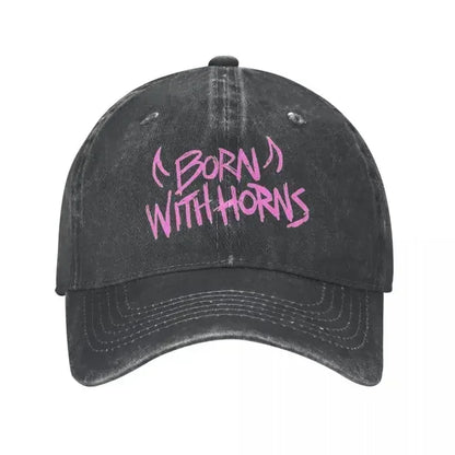 Born With Horns Outfits Men Women Baseball Cap