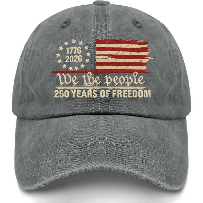 Anniversary 250 Years Freedoms 1776-2026 Baseball Hats