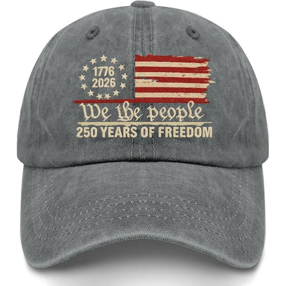 Anniversary 250 Years Freedoms 1776-2026 Baseball Hats