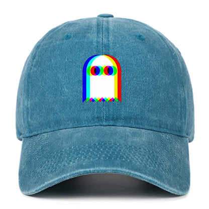 Colorful Ghost Print Baseball Cap Suitable for Daily Dressing Up and Halloween Parties