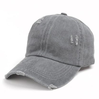 Washed Distressed Baseball Cap Women Men