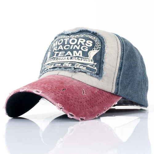 Washed Denim Baseball Cap Coated Snapback Hip Hop Hat