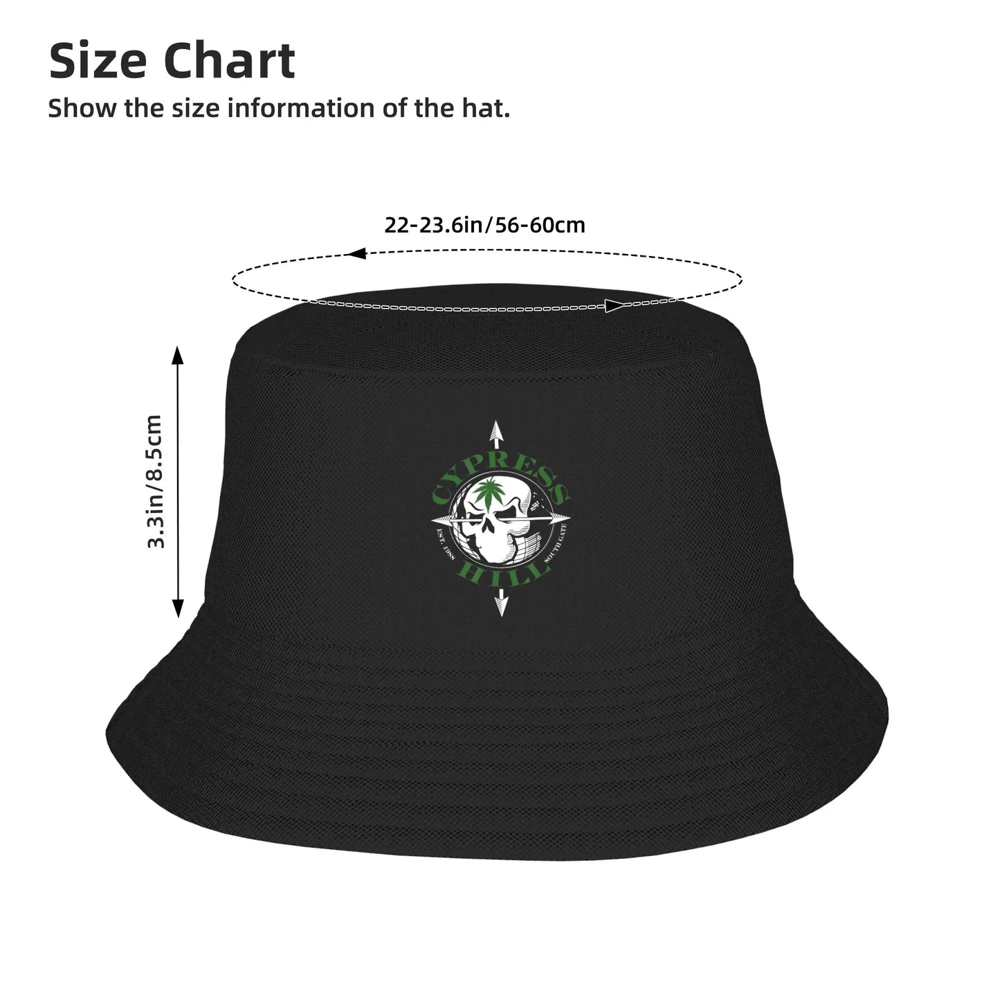 Cypress Hill Kronologik Bucket Hat Summer Trendy Fisherman Hats