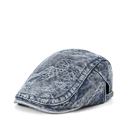 2026 Women's Distressed Denim Newsboy Cap