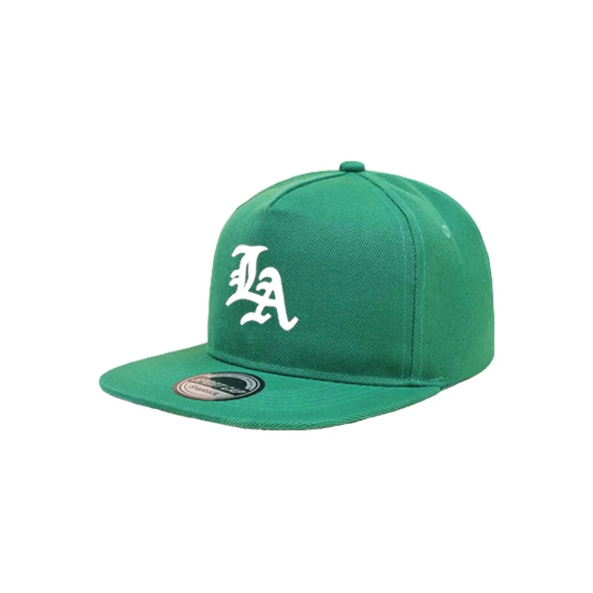 1PC "Edgy LA Emblend Flat Edged Snapback cap, Stylish Streetwear Aesthetic