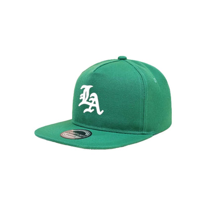 1PC "Edgy LA Emblend Flat Edged Snapback cap, Stylish Streetwear Aesthetic