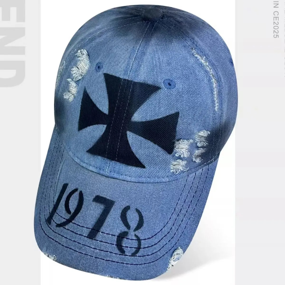 Retro, Personalized Hand-Drawn Cross-Stitch Baseball Cap