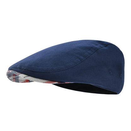 Men Flat Cap Soft Vintage Linen Hats Casual Retro Newsboy Hat