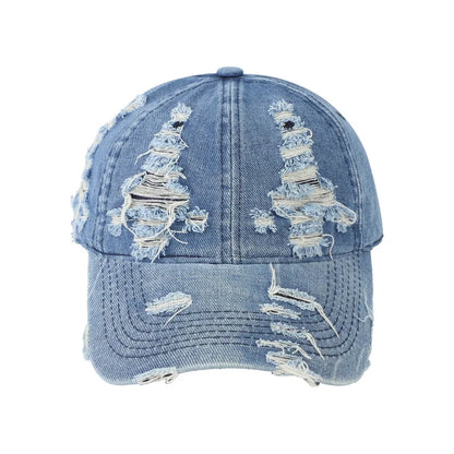 American Retro Washed Denim Distressed Baseball Cap