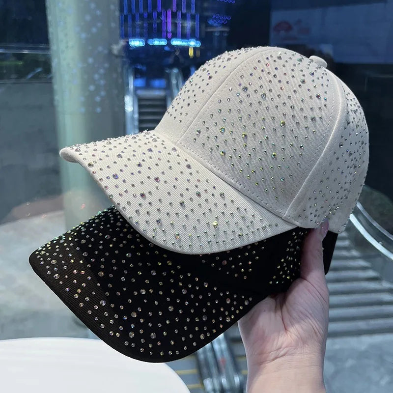 Full Body Rhinestone Baseball Cap Men Women