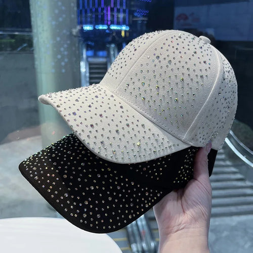 Full Body Rhinestone Baseball Cap Men Women