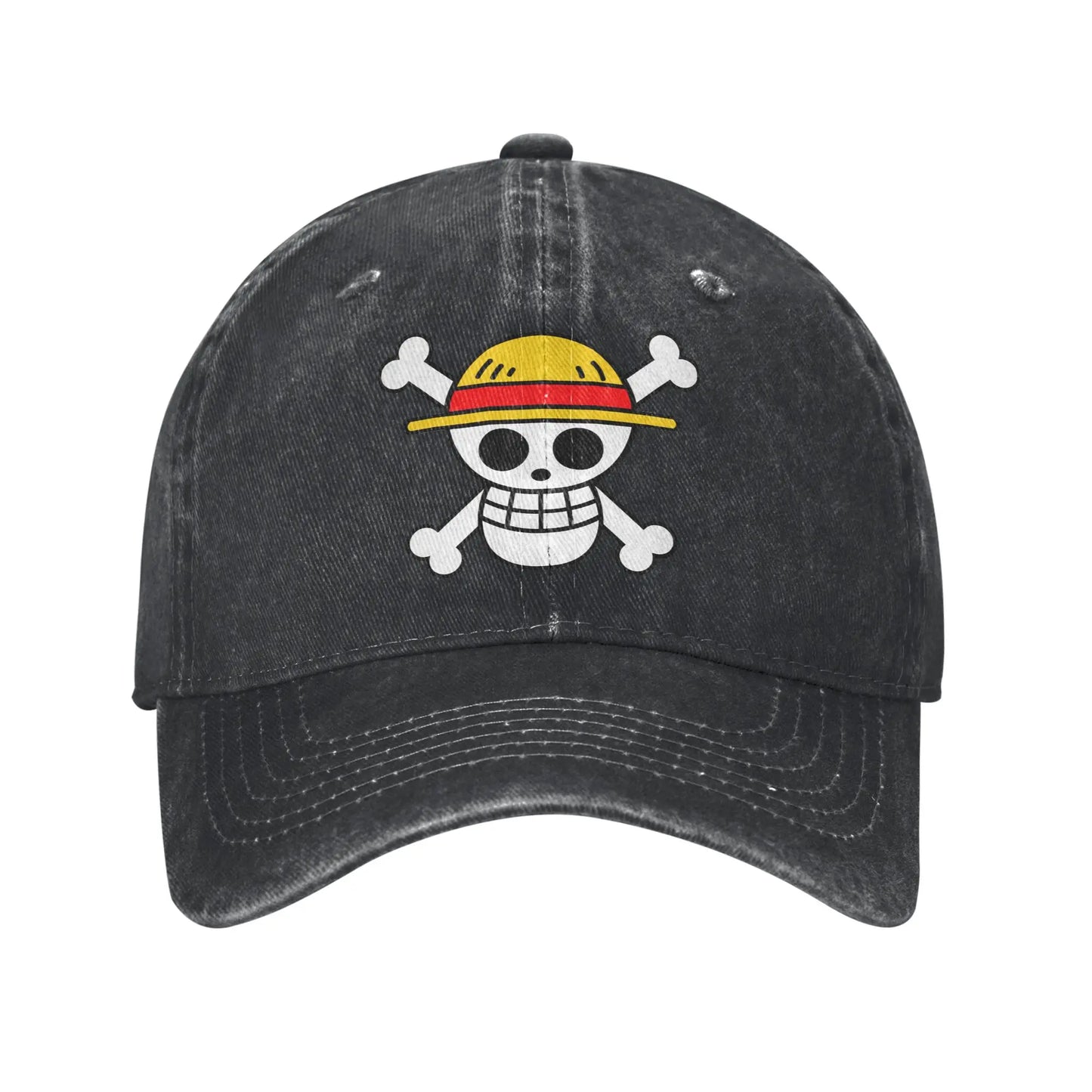 Ones Pieces Baseball Caps Retro Distressed Washed Snapback Hat