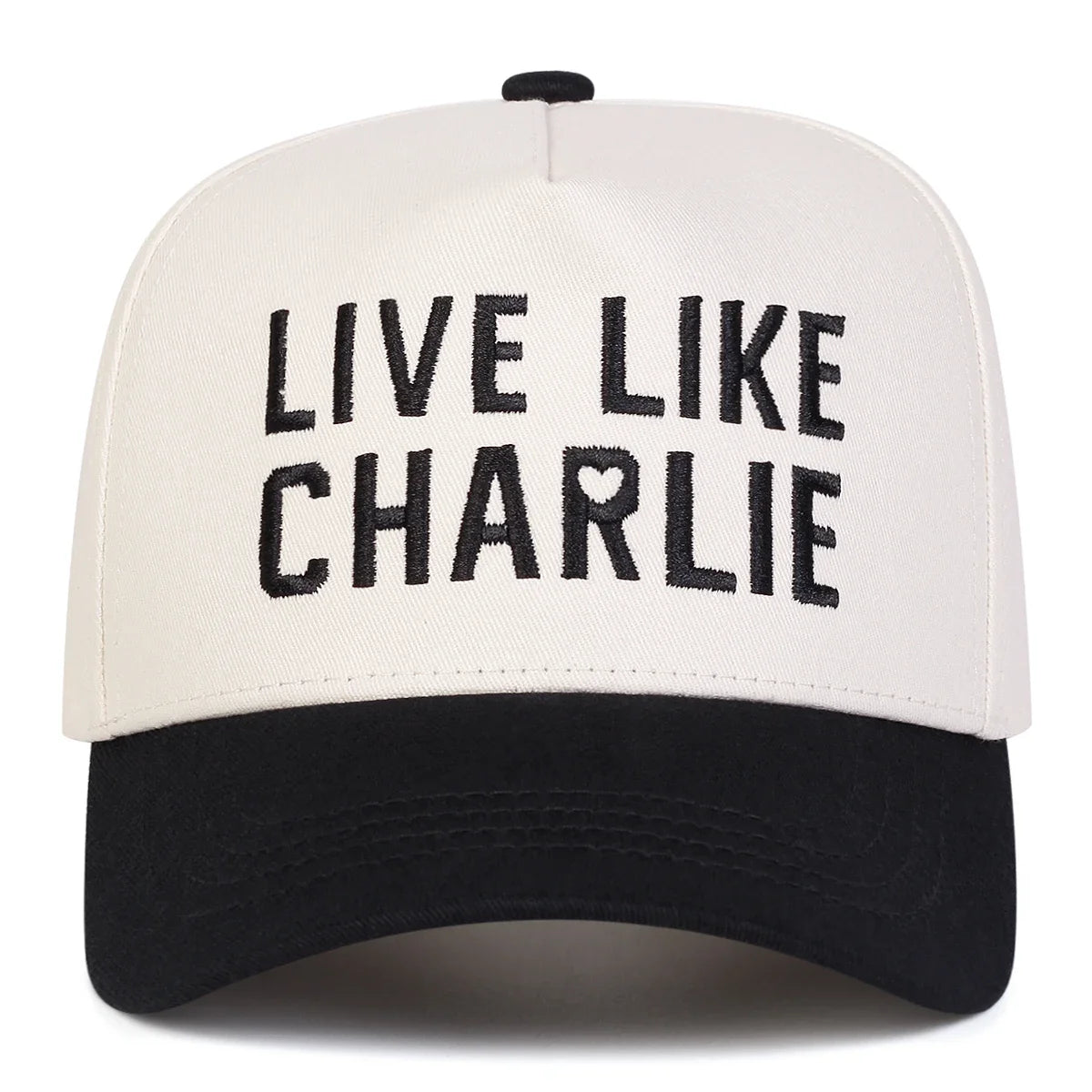 Unisex Live Like Charlie Letter Embroidery Baseball Caps Spring Autumn