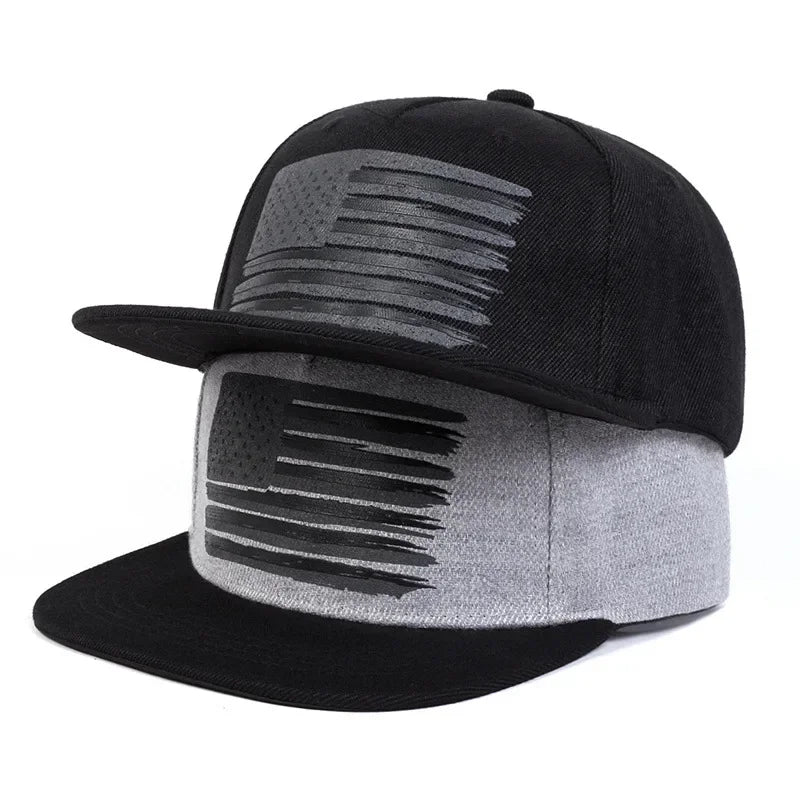 Unisex US Flag Two Tone Printed Hip-hop Hats Spring Autumn