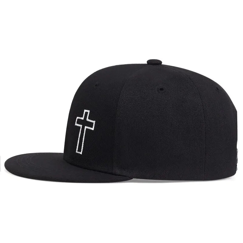 Unisex Cross Embroidery Hip-Hop Hats Outdoor