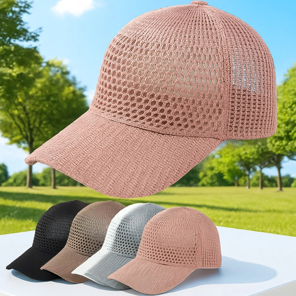 Portable Adjustable Mesh Sun Hat With Ventilation Hole UV Protection