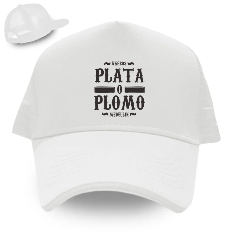 Funny Narcos Plata O Plomo Cotton Baseball Cap